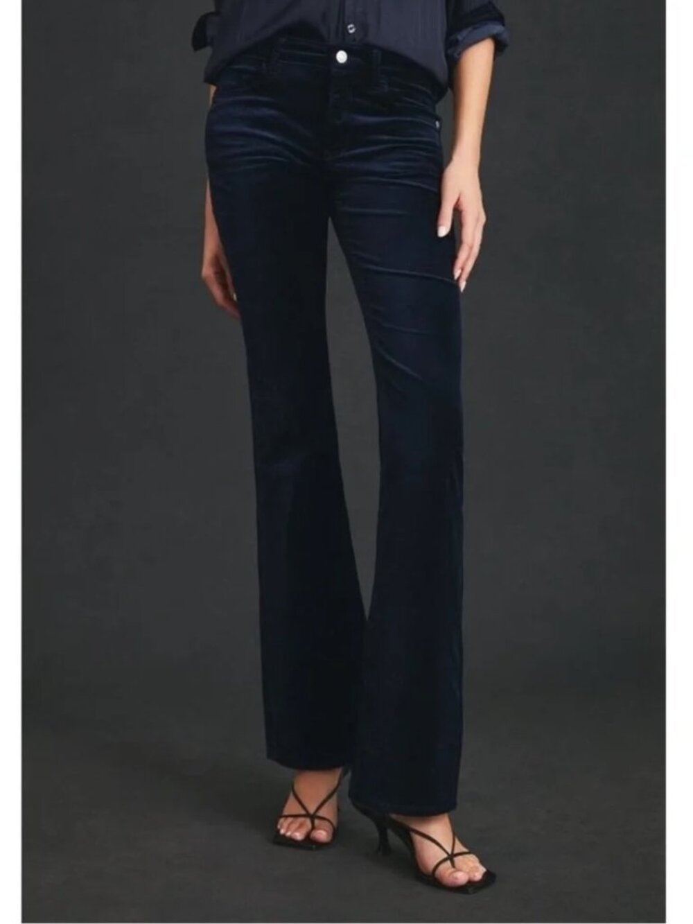Anthropologie Pilcro Demilune Bootcut Velvet Jeans Navy Blue